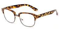 Readers.com Reading Glasses: The Finnegan Reader, Metal Browline Style for Men and Women - Tortoise/Grey, 1.00