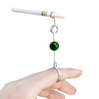 PLAFUETO Elegant Lady 2-in-1 Cigarette Ring Retro Cigarette Holder Smoker Accessories(Silver,S)