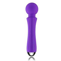 Upgraded Powerful Vibrate Wand Massager Cordless, Rechargeable with 20 Magic Vibration Modes, Whisper Quiet, Waterproof, Handheld Personal Massager for Neck Shoulder Back Body Massage (Purple) …