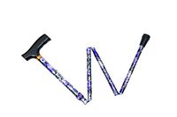 Essential Medical Supply Spring Garden Collection Folding Wood Derby Handle Cane, Wildflower