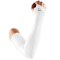 McDavid Pair Women's Reflective Compression Thumbhole Arm Sleeves, Medium, White