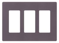 Lutron SC-3-PL Claro Three-gang Wallplate Plum