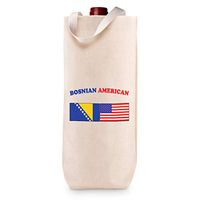 Cotton Custom Wine Gift Bag Bosnian American Countries Housewarming & Party Accessories Natural Canvas Tote Design Only