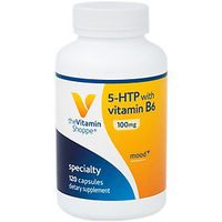 The Vitamin Shoppe 5HTP with B6 100 MG (5Hydroxytryptophan) Provides Mood Sleep Support, Once Daily (120 Capsules)