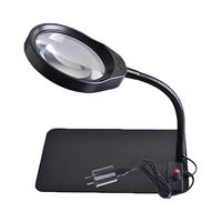 3X/5X/8X/10X Desktop LED Magnifier Lamp for PCB Inspection Repair and Elderly Reading Magnifying,3X
