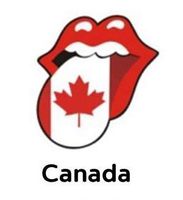 Canada Flag Rolling Stone Rock Tongue Night Reflection Sticker Decal Laptop MacBook Luggage Travel Vinyl Waterproof Car Art Music Band Outdoors Window Cellphone Skateboard Graffiti Patches Guitar