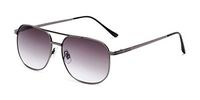 Readers.com Reading Sunglasses: The Pismo Beach Reading Sunglasses Metal Aviator Style for Men and Women - Grey with Smoke, 2.25