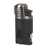 Lotus Lighter Defiant L65 Quad Jet Lighter w/Cigar Punch - Black Matte & Gunmetal