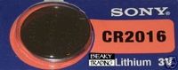 One (1) X Sony CR2016 Lithium Coin Cell Battery 3v Blister Packed