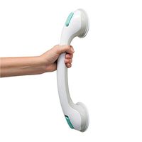 Collections Etc Suction Tub and Shower Bar 16", White