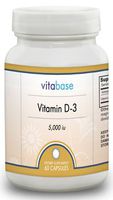 Vitamin D-3 (5000 Iu) 60 Capsules per Bottle (2 Pack)