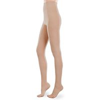 Sheer Ease Women's Open-Toe Support Pantyhose - 15-20mmHg Mild Compression Nylons (Sand, Large Long)