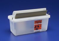 Kendall IN-ROOM Sharp Container Mailbox-Style Lid 2 Quart, Clear