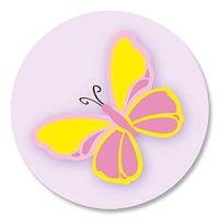Kids Butterfly Envelope Sticker Seals - Set of 144 (1 Design) Sticker Seals on 6 8-1/2" x 11" Sheets