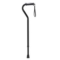 Drive Adjustable Height Offset Handle Cane with Gel Hand Grip, Black, Model - RTL10372BK