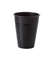 Exquisite 12 oz Black Plastic Cups II 50 Count Bulk Pack Disposable Party Cups II Premium Quality Plastic Tumblers for Parties
