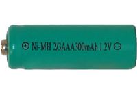 8 x 2/3 AAA NiMH Button Top Batteries (300 mAh)