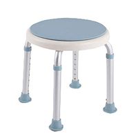 360° Rotating Shower Stool Anti-Skid Shower Chair Height Adjustable (Color : Blue)