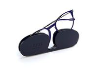 Nooz Optics - Reading Glasses Essential Alba - Oval Shape - Ultra-Light Nylon Frames - Ultra-Compact Case for Your Daily Carry - 6 Colors and 5 Corrections - for Men and Women.