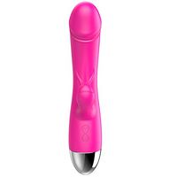 Powerful 30 Speed Wireless Rechargeable Rabbit Thruster- Best Gift-(Rose red)