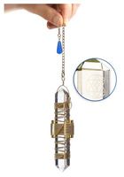 3.5" Buddha Maitreya the Christ Etheric Weaver® in Gold Wire - Quartz Crystal Vibrational Healing Tool