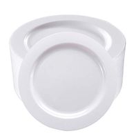 IOOOOO 50 Pieces White Plastic Dessert Plates, 7.5 inch Disposable Salad Plates, Premium Appetizer Plates for Party, Wedding