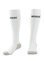 Graduated Compression Socks for Men & Women MDSOX 20-30 mmHg (White, M) Best Stockings for Nurses, Travel, Running, Maternity Pregnancy, Varicose Veins, Medical, Blood Circulation, Leg Recovery