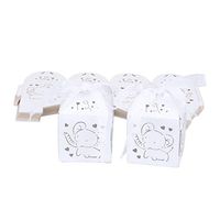 WINOMO 50pcs Hollow Cut Fashion Elephant Pattern Candy Boxes Gift Bags Wedding Favors