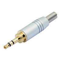 Davitu 4pcs/lot 3 poles 3.5mm stereo male plug screw-in 3.5mm female jack to 3 pole 6.35mm plug adapter 2 in 1 audio connector - (Color: 4pcs 3.5mm)