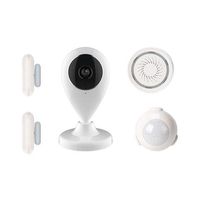 WiFi Home Alarm Security System by Lizatech | Rechargeable | Night Vision | 2 Way Talk | Wall Mount |Cloud Storage | High Resolution | Google Assistant | Alexa | Motion Sensor
