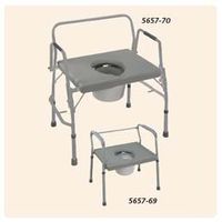 Heavy-Duty Steel Commodes - with fixed arms - Model 565769