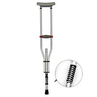 ZBYL Underarm Crutches Foldable Disabled Walker for Travel and Household, Lightweight Aluminum Alloy Shock Absorption Non-Slip Height Adjustable