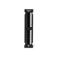 Hellermann Tyton PP110C5E12V Category 5e Vertical12 Port Patch Panel, Black
