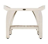 CoastalVogue Tranquility Shower Bench, 24", Driftwood