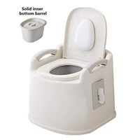 Mobile Toilet,Bedside Commode Chair Shower Seat,Portable Medical Aid for Household Adult Urinal Potty,for Old Man Pregnant Woman Child Handicapped People