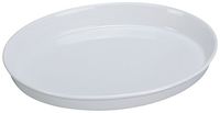 Yanco BK-106 Oval Deep Plate, 9" Length, 6" Width, 2" Height, Porcelain, Super White, Pack of 24