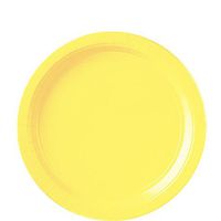 Round Paper Plates | 20ct (7 inch, Light Yellow)