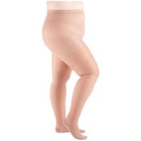 Women's Moderate Compression Pantyhose - Support Plus - Beige - Queen Plus