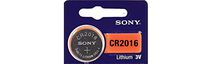 Sony CR2016 3 Volt Lithium Manganese Dioxide Battery, Genuine Sony Blister Packaging (1 Cell)