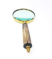 Buddha4all Magnifier Glass Hand held Magnifying Glass with Genuine Horn Carved Handle