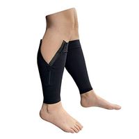 Presadee NEW BIG TALL Calf Sleeve With Zipper 20-30 mmHg Compression Extra Wide Shin Energize Leg Swelling Circulation (Black, 3XL)
