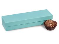Rigid Truffle Candy Box 24 Count - Aqua - Holds 5 Pieces