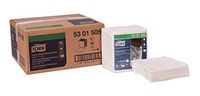 Tork 5301505 Heavy-Duty Cleaning Cloth, 1/4 Fold, 12.6" Width x 13" Length, White (Case of 6 Packs, 50 per Pack, 300 Cloths)