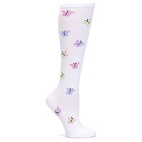 Nurse Mates Wide Calf Compression Socks (Butterfly)