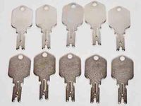 Notonmek Forklift Key 1430 & 166 Hyster Heavy Equipment Daewoo Yale JLG Gradall Gehl Crown Construction Ignition Key Set（10 Keys）