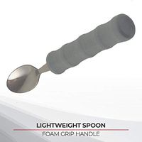 Homecraft Lightweight Foam-Handled Grip Spoon, Adaptive Utensil for Children, Adults, Elderly, and Handicapped, Ergonomic Easy-to-Grip Handle, Adaptive Spoon for Arthritis or Weak Grip