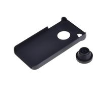 Neewer Detachable Fish Eye Lens Wide Angle 180 Degree + Back Cover Case for iPhone 4/4S - Black