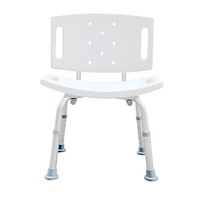 Portable Spa Bathtub Shower Chair For The Elderly Pregnant Woman,Aluminum Alloy Non-slip Heavy Duty Adjustable Shower Chair, Portable Shower Seat, Adjustable Bath Seat, Shower Seat with Back, White Ba