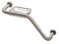 C.R. LAURENCE GB535BN CRL Brushed Nickel 20" 135 Degree Grab Bar With Wire Basket