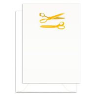 Signature Line Blank Mini Note Cards - Scissors (A Set of 6) | Rungtong & Co. Stationery Line